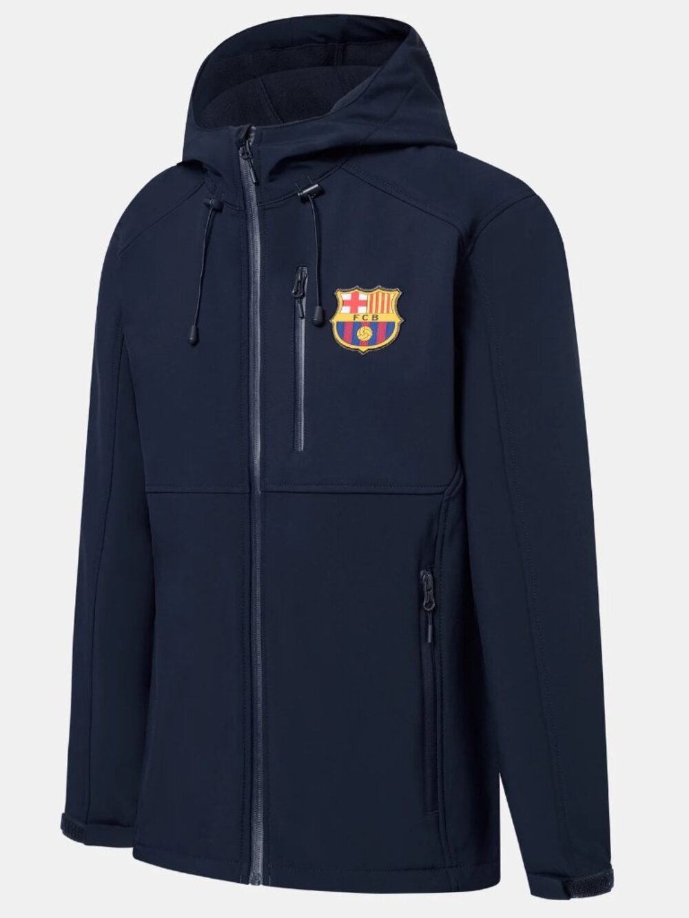 FC Barcelona Hooded Marine Blue softshell jacket